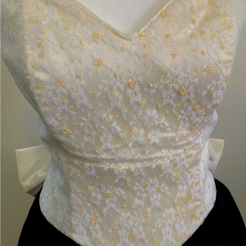 Rare Vintage Gunne Sax by Jessica McClintock Strapless Dress from early 1980